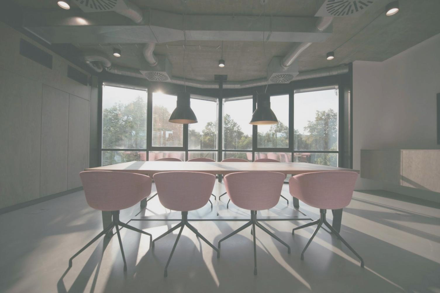 Modern office workspace with financial analysis tools